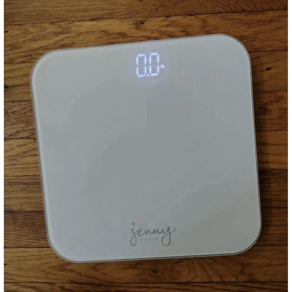Jenny Craig Hey Max! NEW in BOX -Wireless Digital Body Weight Glass Scale, White